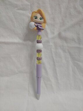 Disney Doorable-Snowball Rapunzel - Handmade Beaded Pen